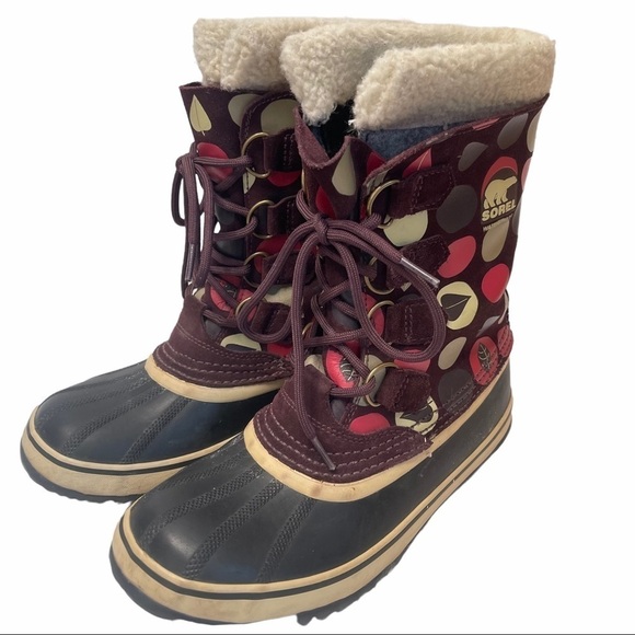 Sorel Women's Size 8 Purple Winter Faux Fur Lined Winter Boots NL1557-207 - Picture 9 of 15